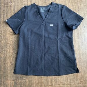 FIGS Black Catarina Scrub Top